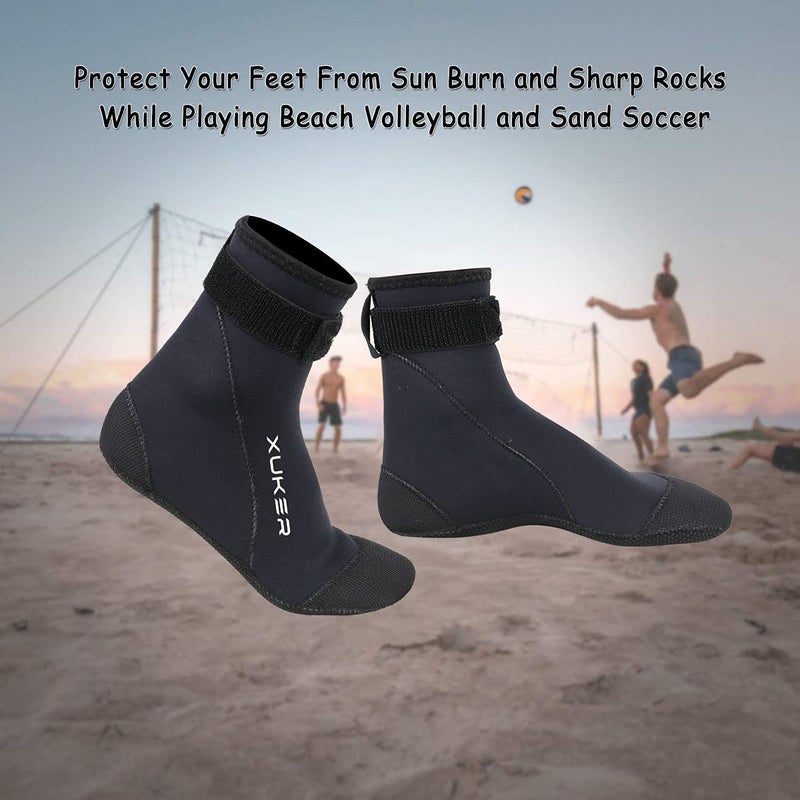 XUKER Neoprene Water Socks 3mm, Sand Proof Beach Volleyball Socks Diving Socks for Outdoor Water Sports - Image 4